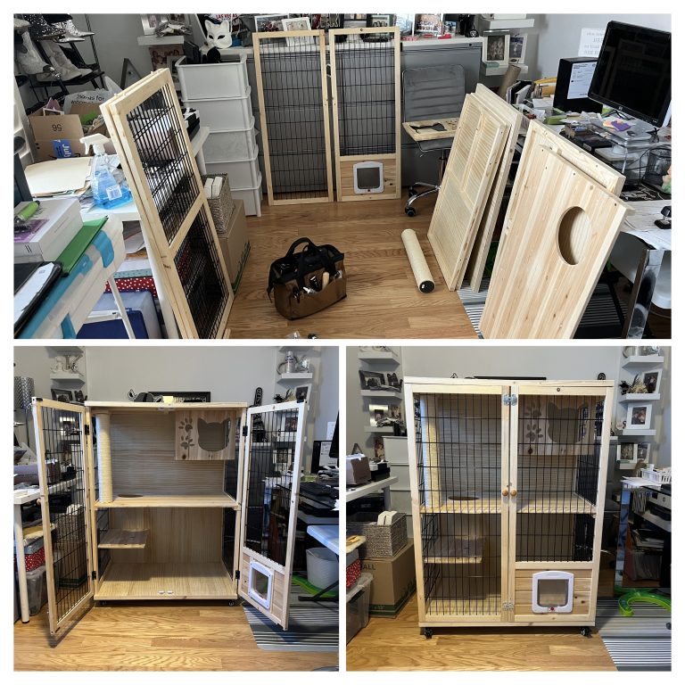 Assembled Rolling Cat Cage