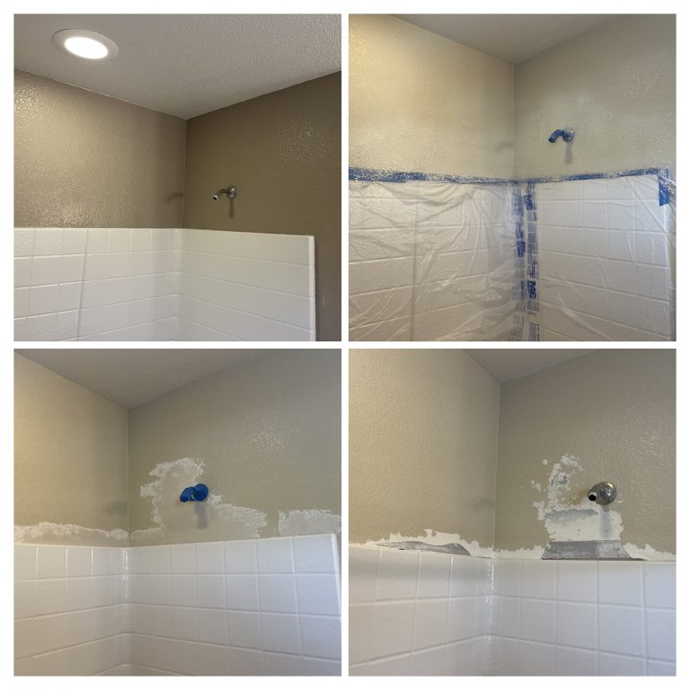 Drywall Repair From Leaky Shower Head Damage