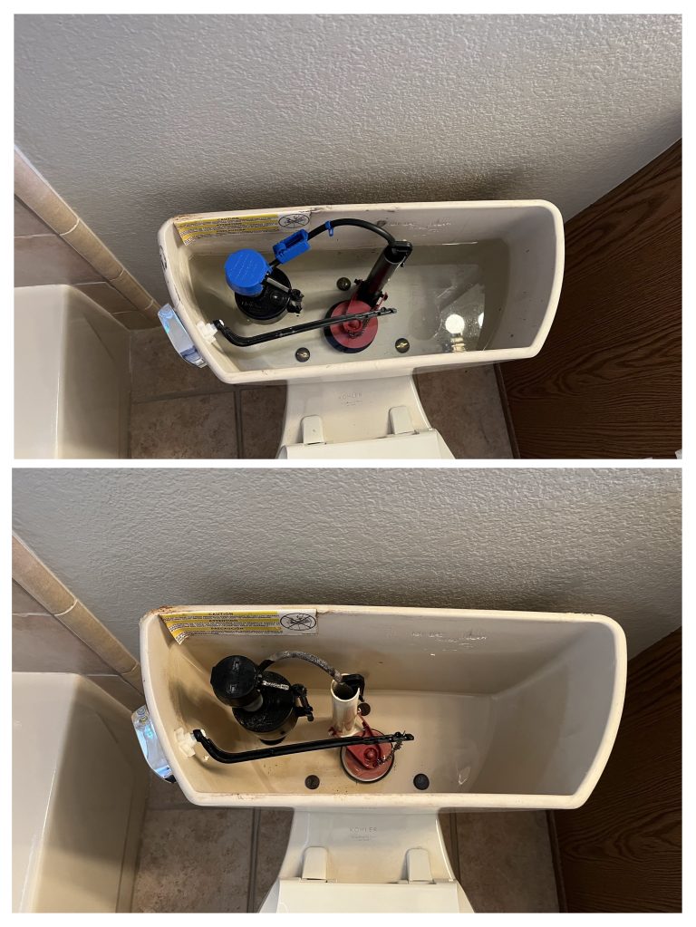 Rebuilt Toilet with New Flushing System