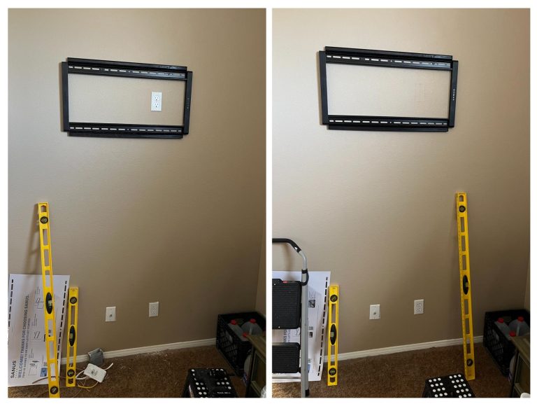 Outlet Plug Installed Within TV Mount