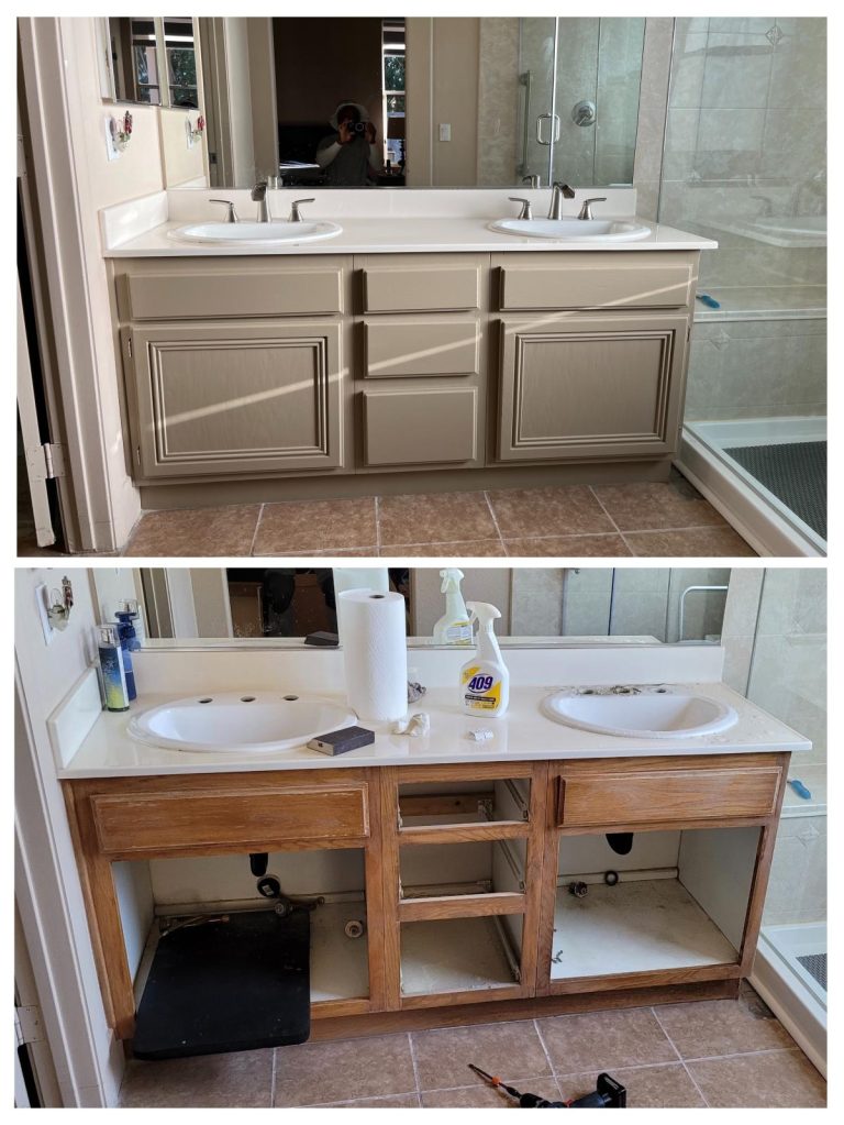 Painted Vanity & Installed New Faucets