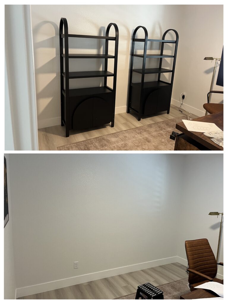 Assembled Twin Shelving Units