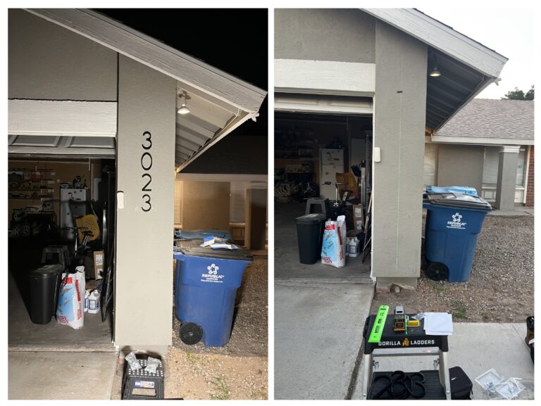 Mounted Address Numbers onto Stucco Wall