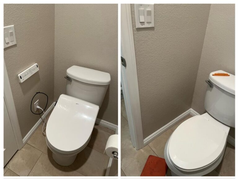 Installed Bidet & Installed Outlet for Bidet