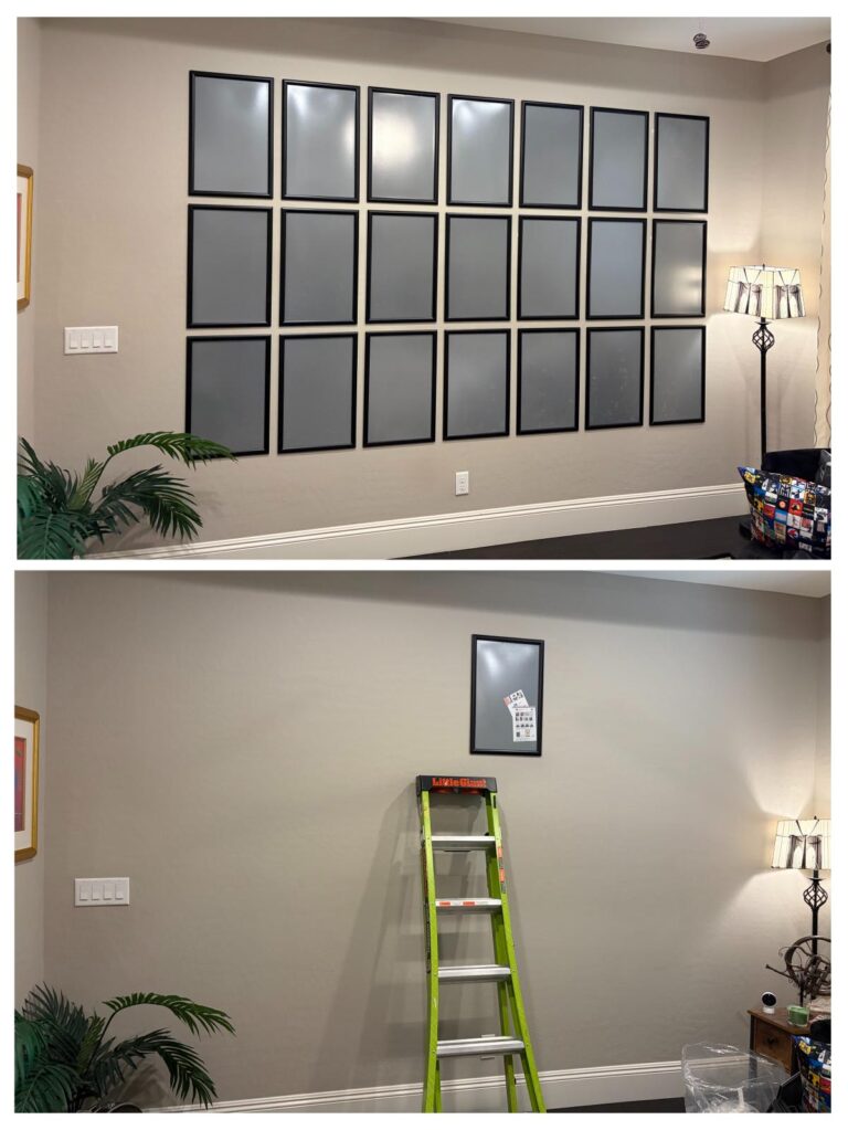 Mounted a 21 Picture Frame Collage